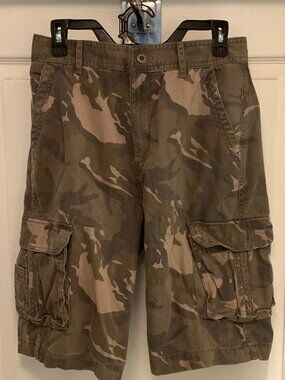 Boy's Camo Cargo Shorts, Size 18